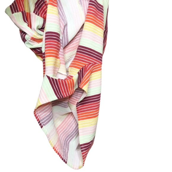 Wild Fable Colorful Rainbow Striped Front Knot Spaghetti Strap Romper - Picture 8 of 16